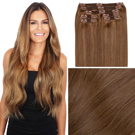 Buy Hollywood Bronzed Brunette Clip In Hair Extensions