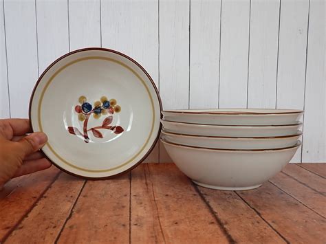 Vintage Noritake Stoneware OCTOBER FEST Cereal Bowl Set of 5 and 1 ...
