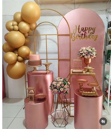 Decoração Rose E Dourado - Locação - Decoração Rose e Dourado | Elo7 Produtos Especiais