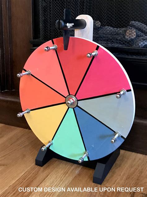 Woodwell 12 Inch Mini Prize Wheel | 8 Slots Dry Erase Finish | Wood ...