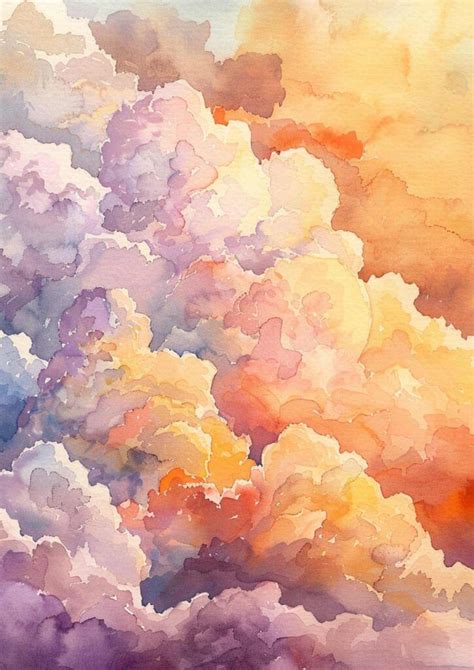 watercolor clouds painting ideas  elevate  art