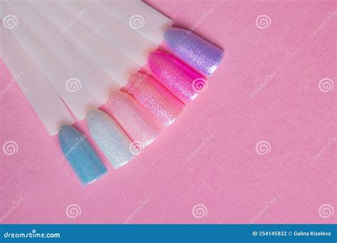 Color Palettes for Manicure and Pedicure Nails Stock Photo - Image of ...