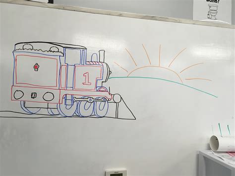 Whiteboard Drawing: Thomas and the Sunset : r/thomasthetankengine