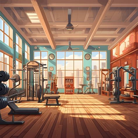 Cartoon machines in gym | AI-generated image