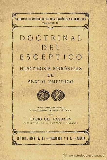 Sexto Empirico - Sexto Empírico: Una aproximación al escepticismo grecolatino – Entreletras