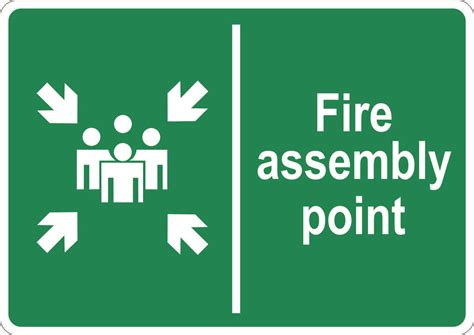 fire assembly point signsschools