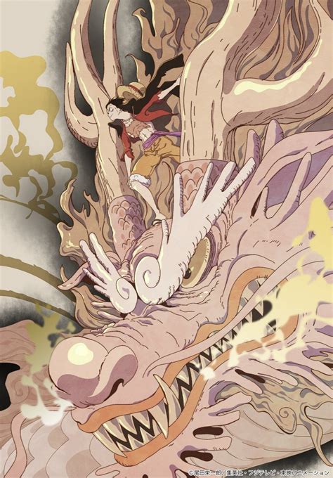 One Piece animator inks epic Luffy and Momonosuke illustration