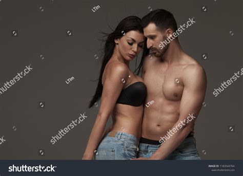 sexy couple great body intimate moments stock photo