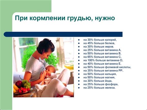 Основные принципы питания беременных и кормящих женщин. Гипогалактия ...