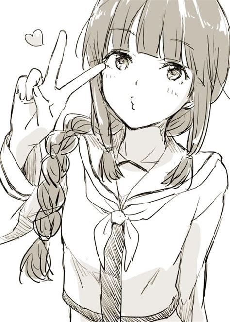 cute manga girl drawing  paintingvalleycom explore collection