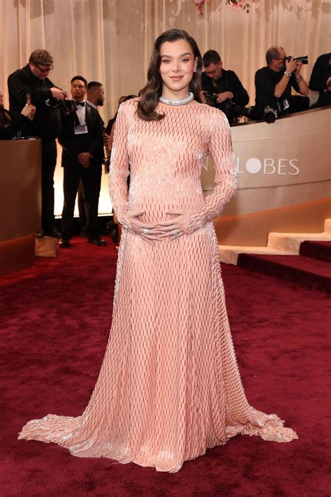 Hailee Steinfeld at Golden Globe Awards in Prada Dress 2026 • CelebMafia