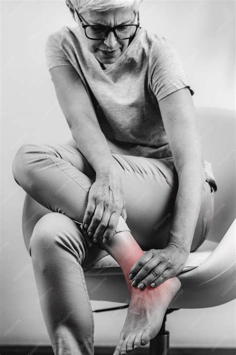 Premium Photo | Senior Woman with Ankle Joint Pain