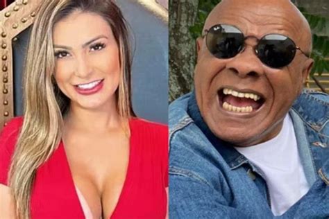 Kid Bengala E Andressa Urach - Andressa Urach tenta encarar Kid Bengala, faz convite ousado e escuta ...