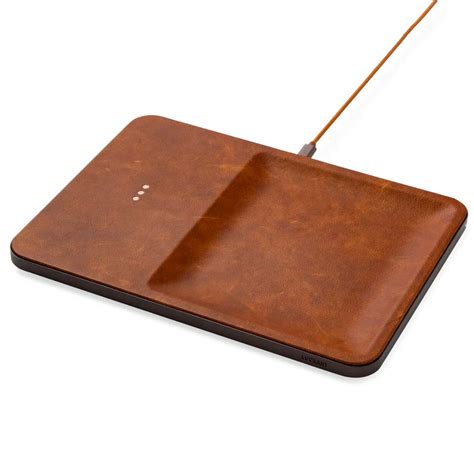 brilliant leather wireless charging pad