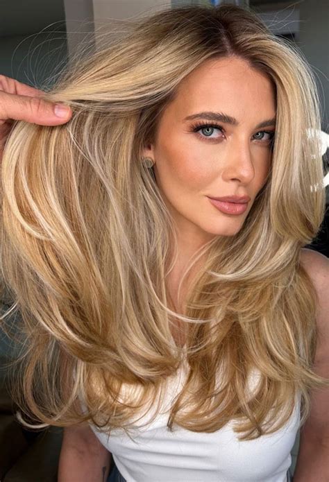 trendy blonde hair colour ideas metallic golden bronze