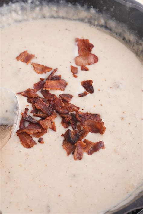 Creamy Bacon Gravy with Thick-Cut Bacon - My Forking Life