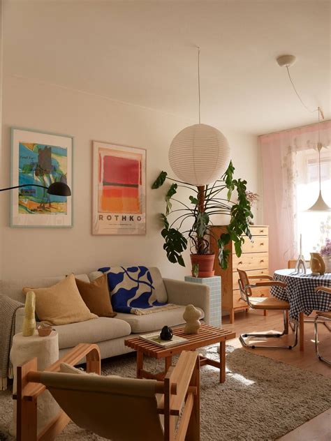 small light filled apartment  plants  color  nordroom