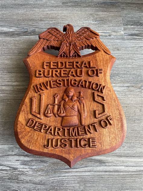 Federal Bureau of Investigation (FBI) Badge - Serenity Woodworks LLC