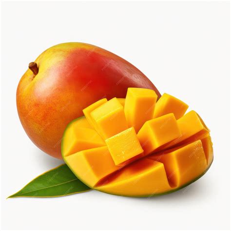 Premium AI Image | Ripe Mango Isolated on White Background