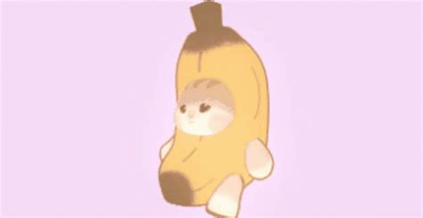 Cute Cat By Sobol GIF - Cute Cat By Sobol Cute Banana - Discover