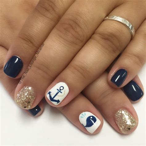 anchor whale cruise nail art design anchor nails aztec nails chevron