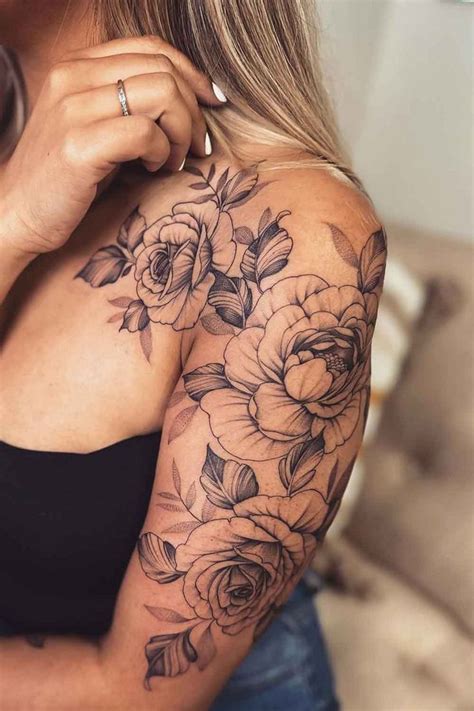 Tattoo Ombro E Braço Feminina