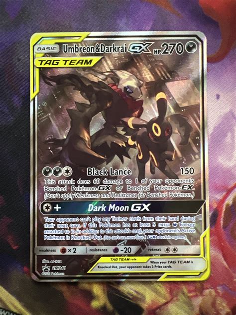 Pokémon TCG Umbreon & Darkrai Tag Team GX SM Black Star Promos SM241