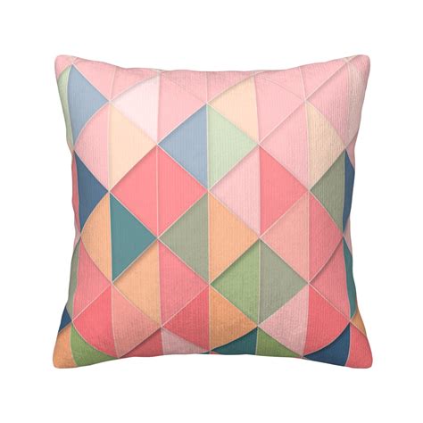 znduo square home decorative throw pillows corduroy pink triangle