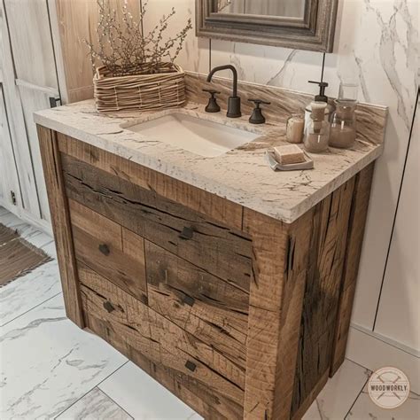 10 Creative DIY Natural Wood Bathroom Vanity Ideas!