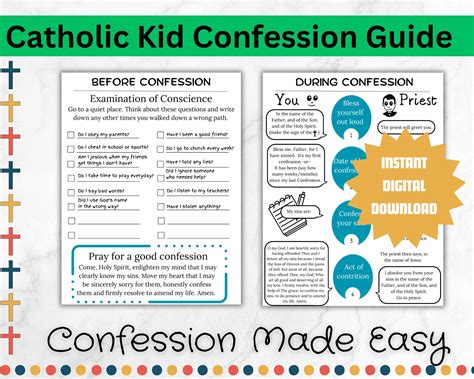 Catholic Kid Confession Guide | Examination of Conscience for Kids
