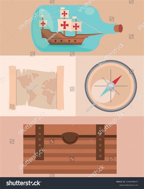 Set Columbus Day Cartoon Stock Vector (Royalty Free) 2190296077 | Shutterstock