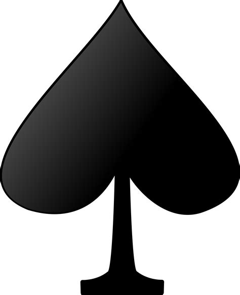 clipart card symbols spade deck  card spades png