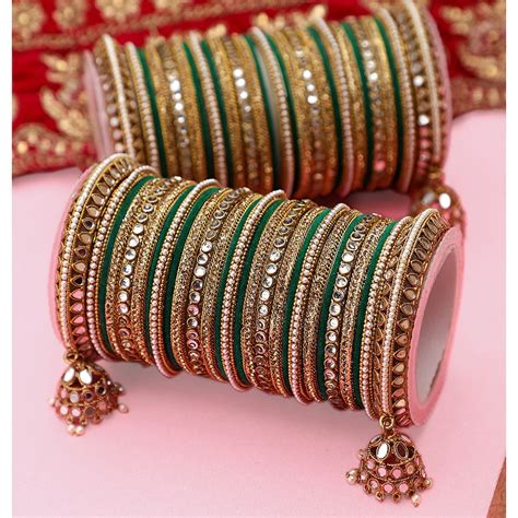 indian bangle set bridal bangles traditional mirror bangle set