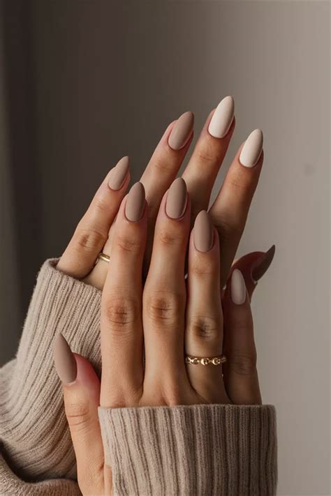chic simple nail ideas  neutral plain colors  effortless