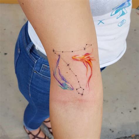 Signo De Peixes Tatuagem - 30 tatuagens para quem é do signo de peixes | Tatuagem signos ...