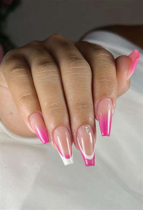 Unha Rosa Pink Com Francesinha Branca - Francesa sorriso rosa e branco | Babycolor unha, Francesinha reversa ...