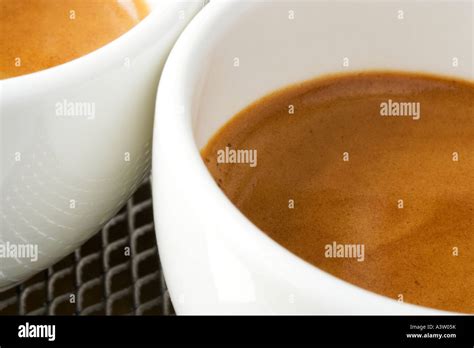 two cups of expresso Stock Photo - Alamy