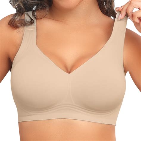 PoseFree Wireless Bras for Women Full Coverage Bra Full Support and
