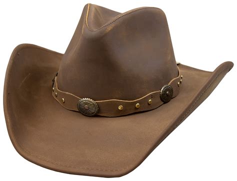 Stetson Roxbury Mocha Distressed Shapeable Leather Cowboy Western Hat ...