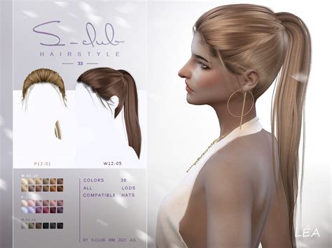 The Sims Resource | Ponytail hairstyle for female by S-Club