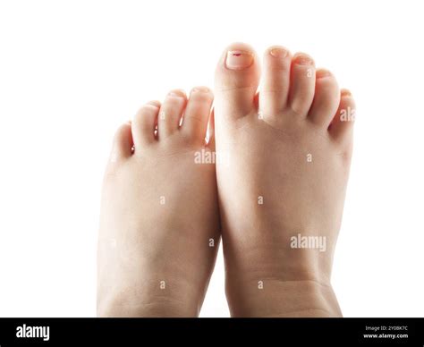 small feet   girl isolated  white background stock photo alamy