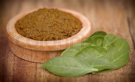 ayurvedic henna leaves  paste stock image colourbox