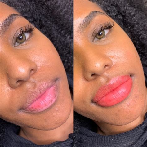 lip blush tattoo  dark lip neutralization daela cosmetic tattoo