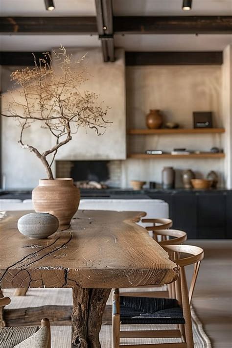 wabi sabi dining table natural elegance quiet minimal salle