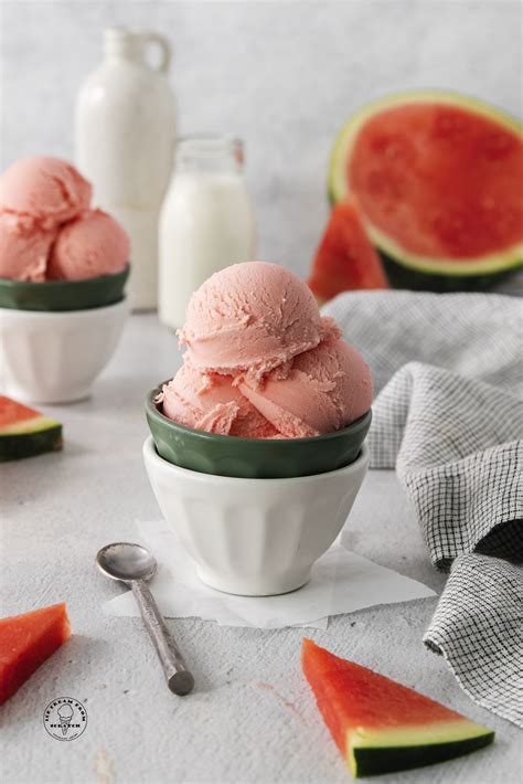 easy watermelon ice cream recipe ice cream  scratch