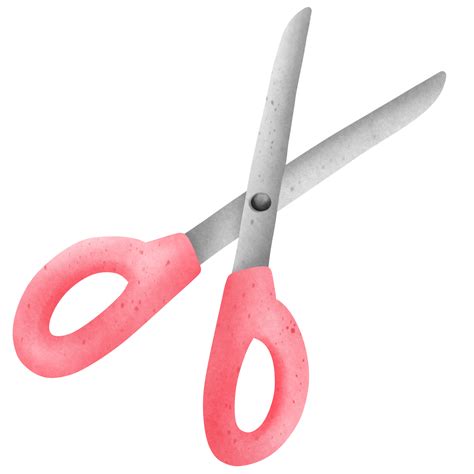 Isolated cute pink pastel scissor cutter in transparent background ...