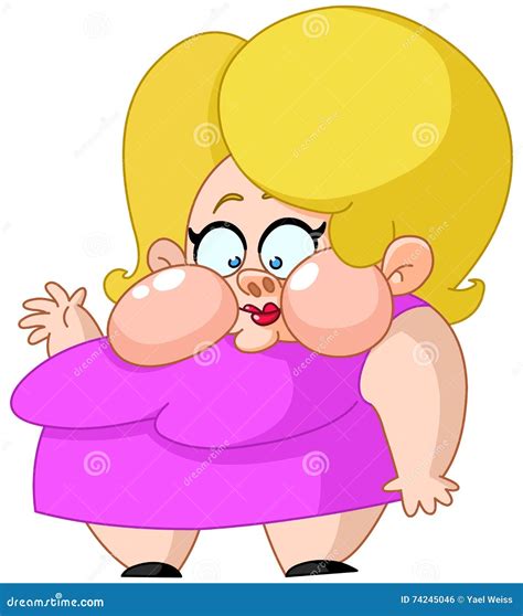 Mujer gorda ilustración del vector. Ilustración de obeso - 74245046