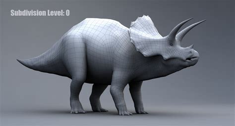 realistic triceratops 3d model