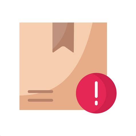 shipping box error flat icon  vector art  vecteezy