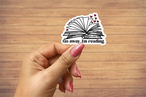 Go Away I'm Reading Sticker Book Stickers Librarian - Etsy
